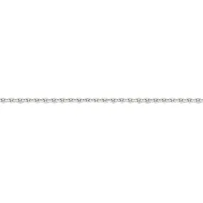 0.95mm 14k White Gold Diamond Cut Cable Chain Necklace