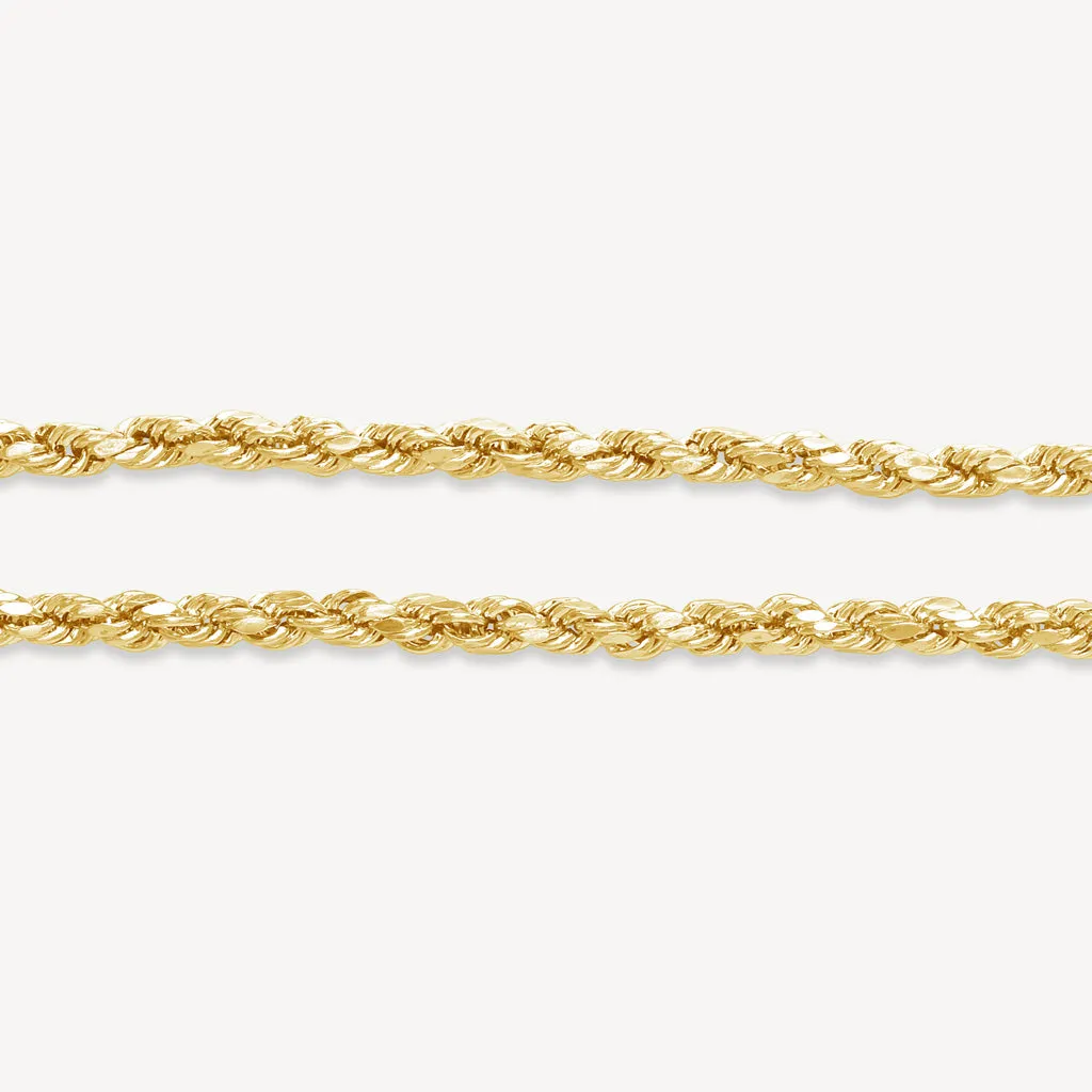 10K Gold Rope Chain 4mm