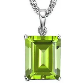 1.10 CT PERIDOT 10KT SOLID GOLD PENDANT