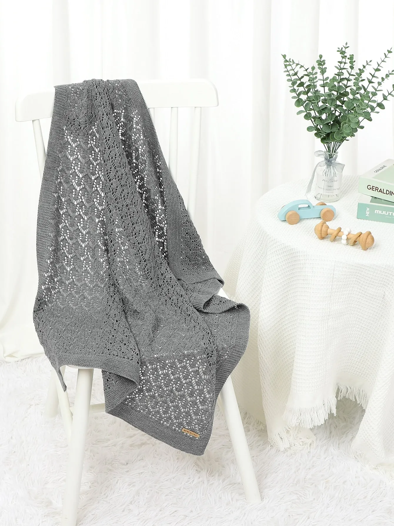 1pc Baby Hollow Out Swaddling Blanket