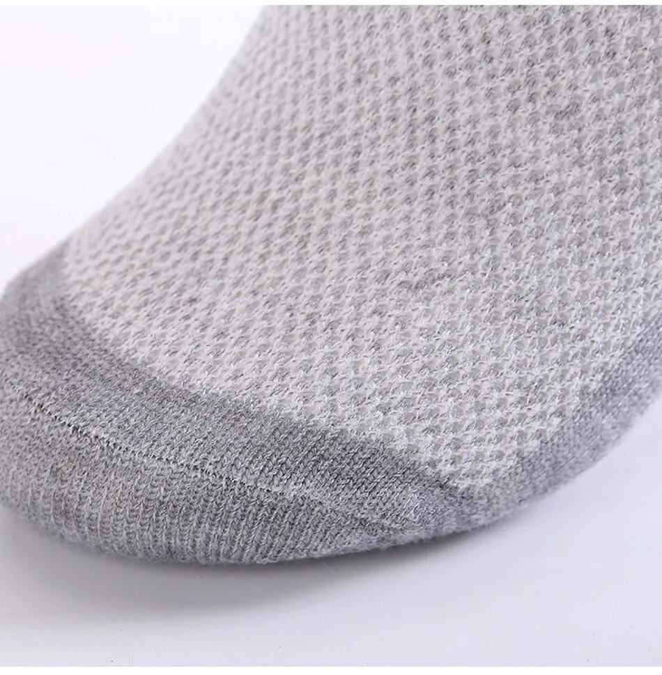 20Pcs=10Pair Solid Mesh Men's Invisible Breathable Thin Boat Ankle Socks