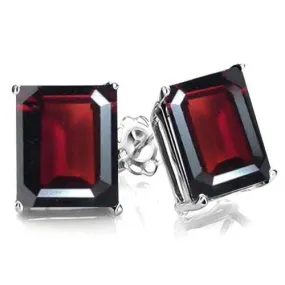 3.21 CT GARNET 10KT SOLID GOLD EARRINGS STUD