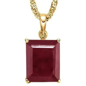 4/5 CT RUBY 10KT SOLID GOLD PENDANT