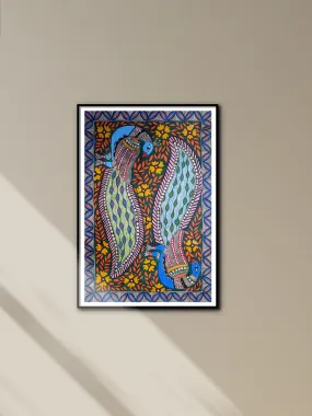 A Peafowl in Madhubani by Ambika Devi