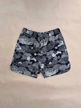 ABCL Blue Japanese Print Cotton Running Short