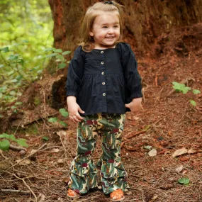 anne pant | green mushroom forest | organic cotton jersey