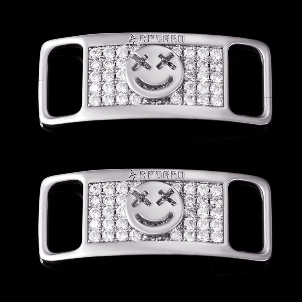 Aporro Iced Smile Emoji Lace Lock