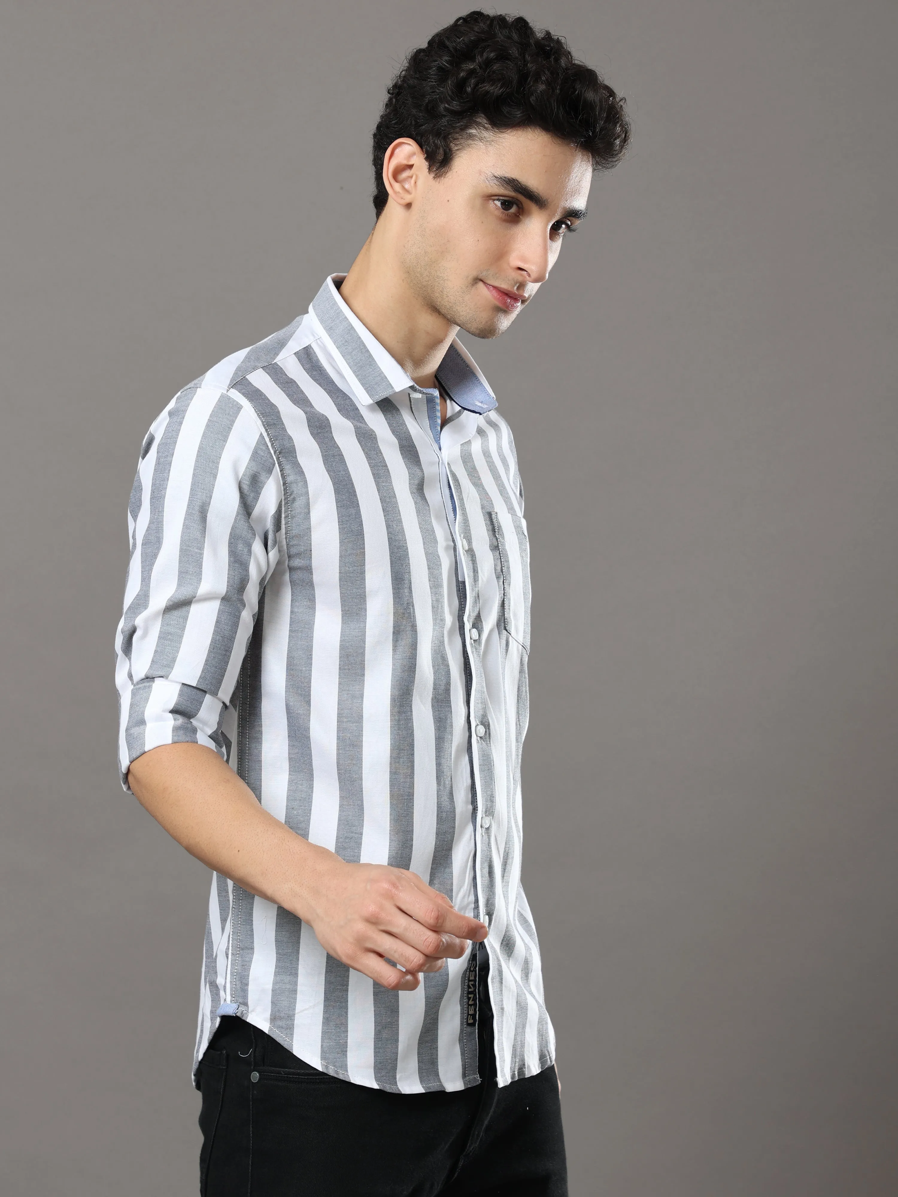 Black And White Stripes Shirt