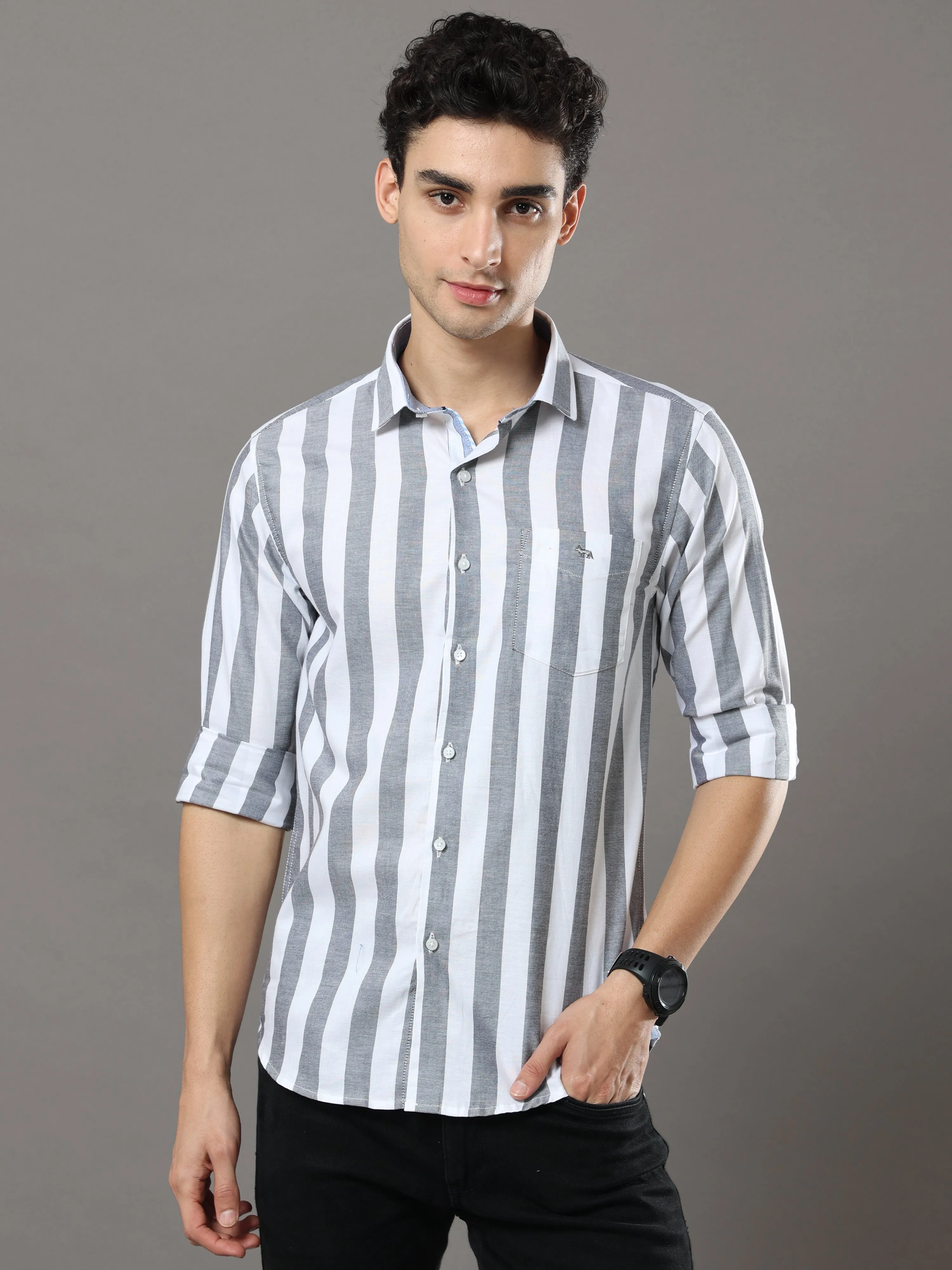 Black And White Stripes Shirt