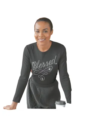 Blessed Long Sleeve Bling Tshirt