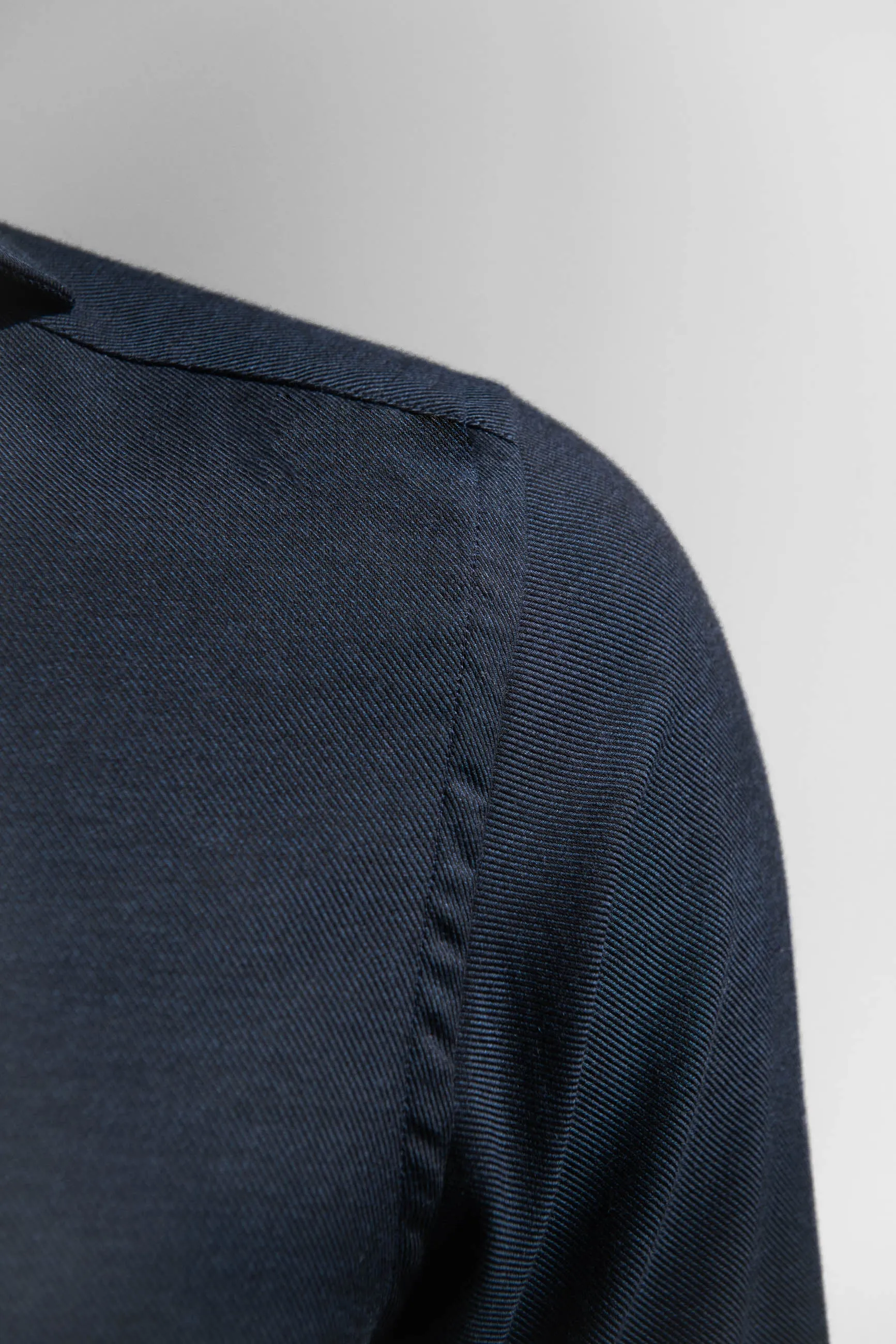 Blue cashmere and cotton shirt - Made in Italy