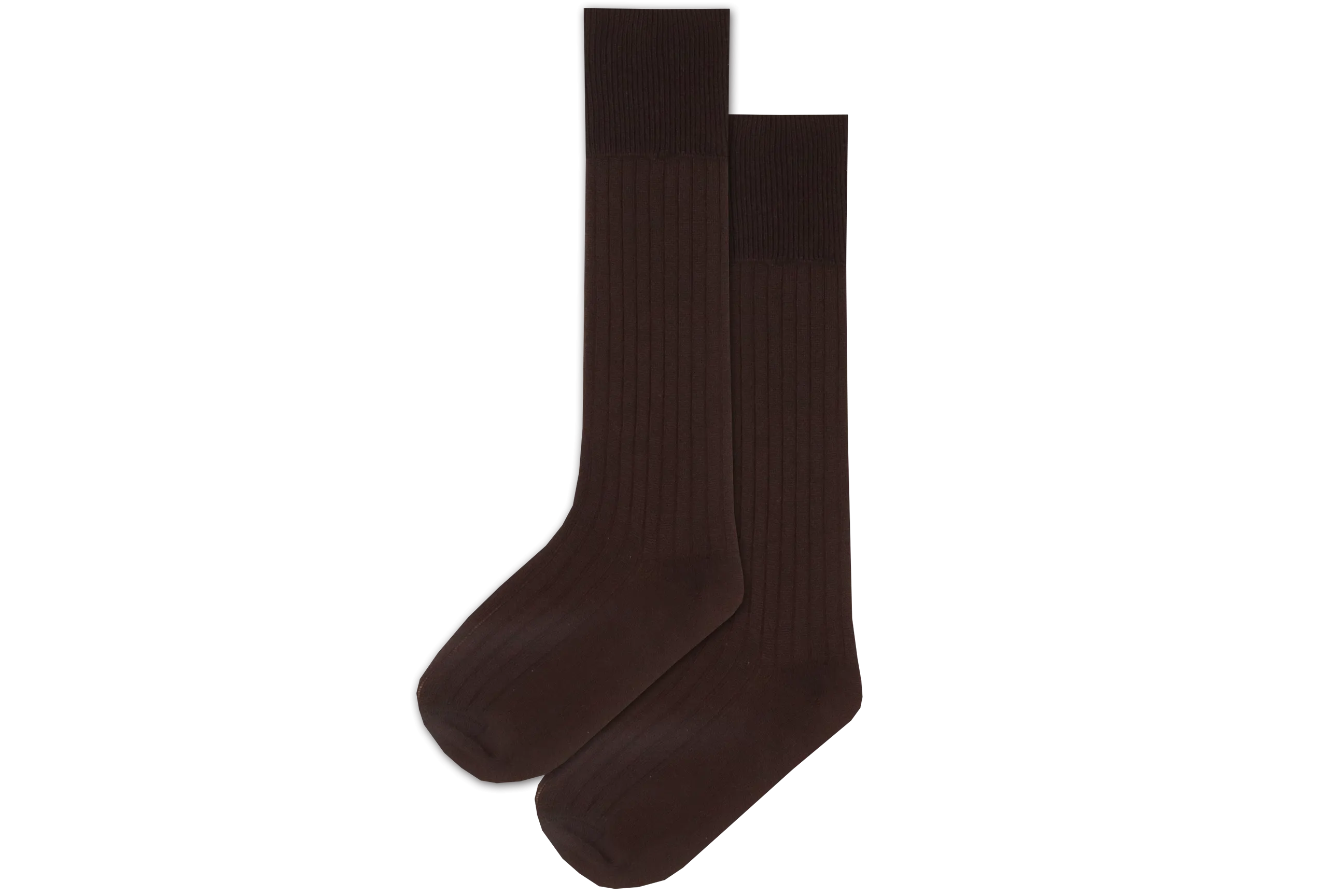 Boys 3/4 Plain Long Socks - Brown