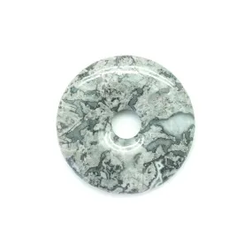 Crazy Lace Agate 40mm Donut Pendant