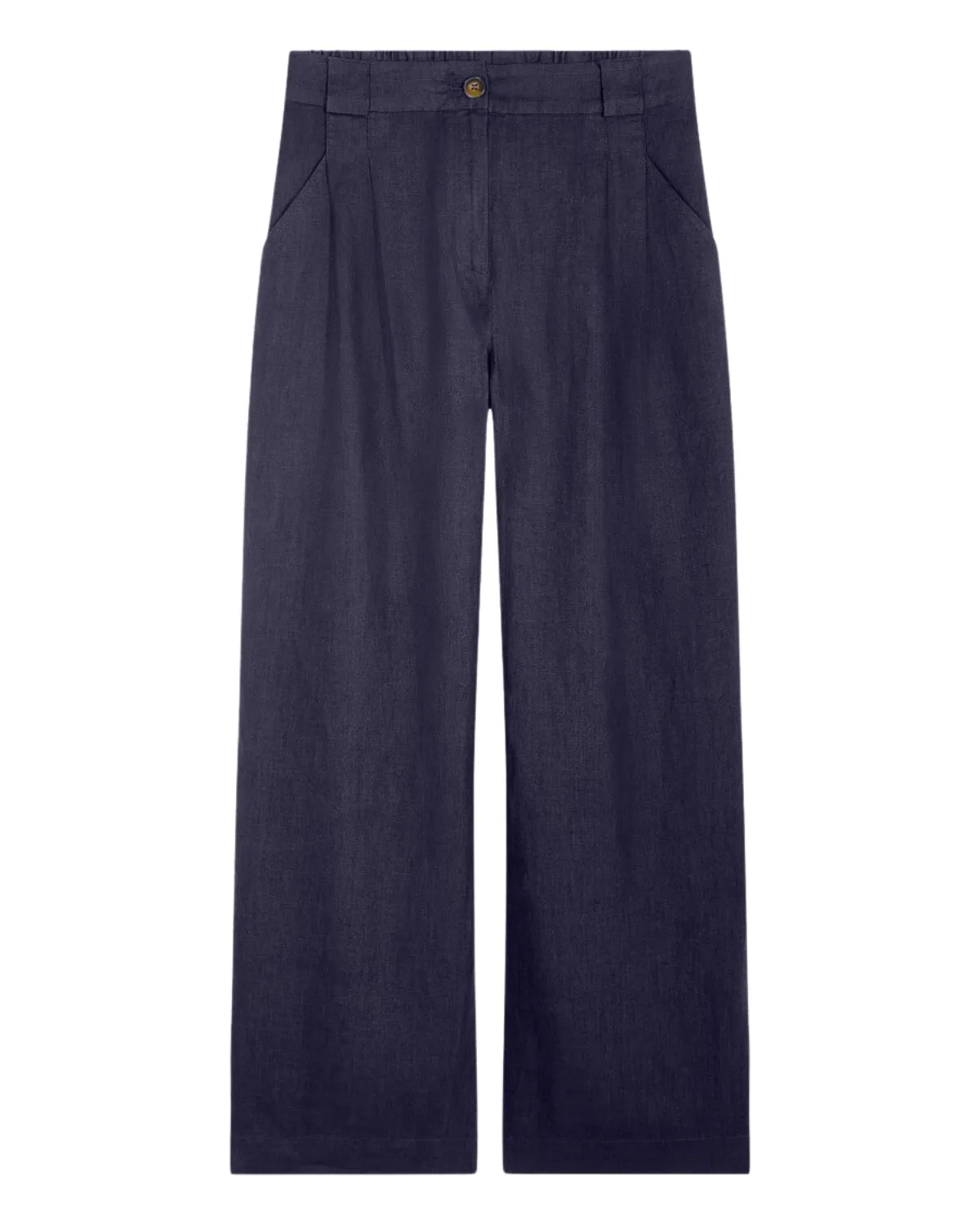 Danielle Linen Wide Leg Pant (Navy)