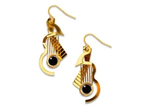 David Howell, Cubist Guitar Gold Earrings