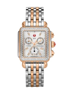 Deco Two Tone Rose Gold, Diamond Dial Watch