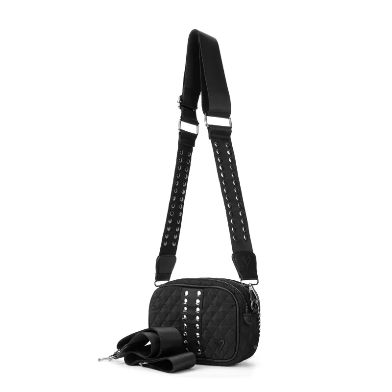 Essex Quilted Crossbody Bag - Black