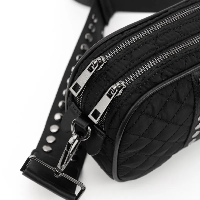 Essex Quilted Crossbody Bag - Black