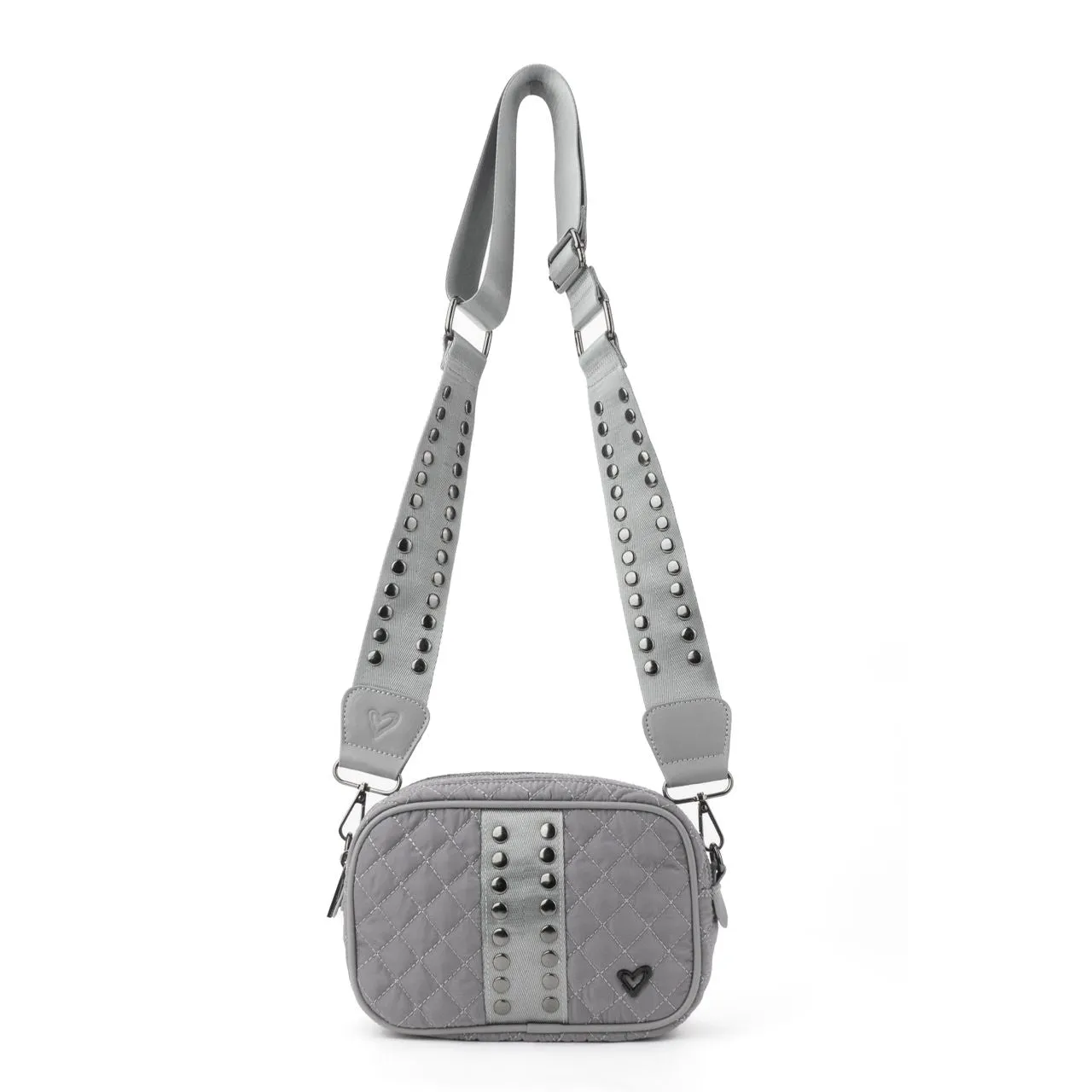 Essex Quilted Crossbody Bag (Grey)