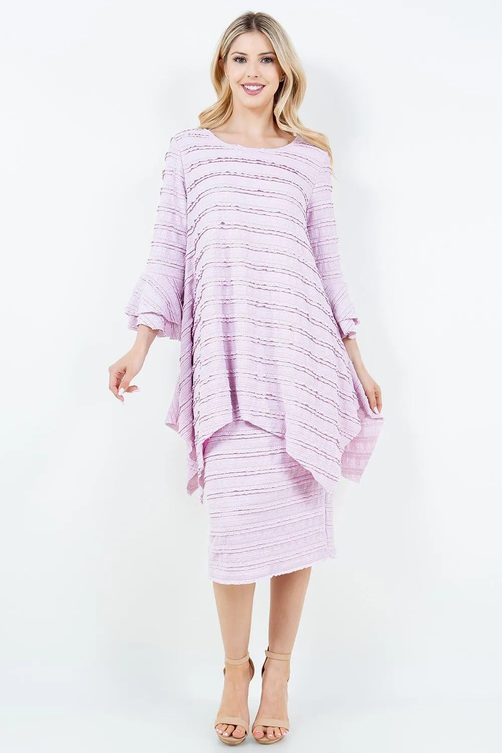 Feminine & Lace Tunic- Lavender