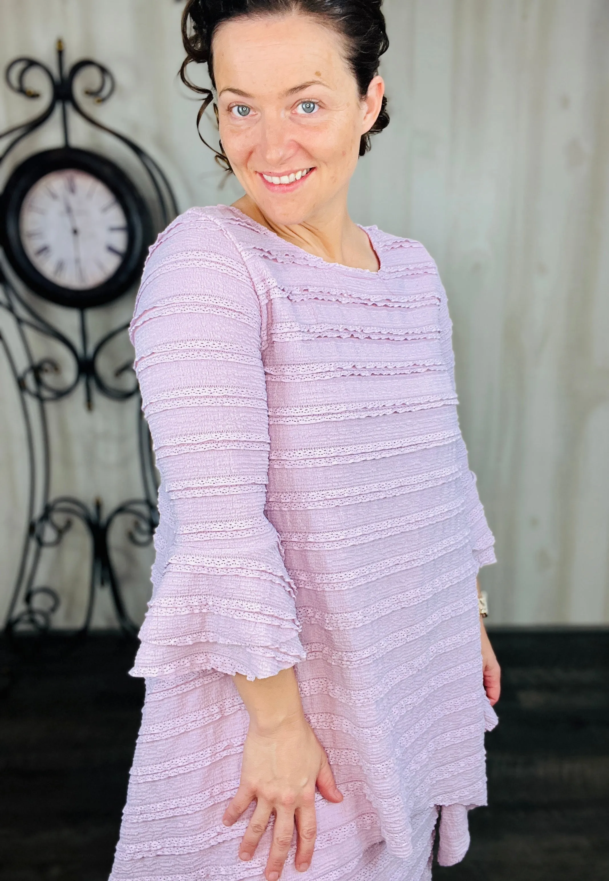 Feminine & Lace Tunic- Lavender