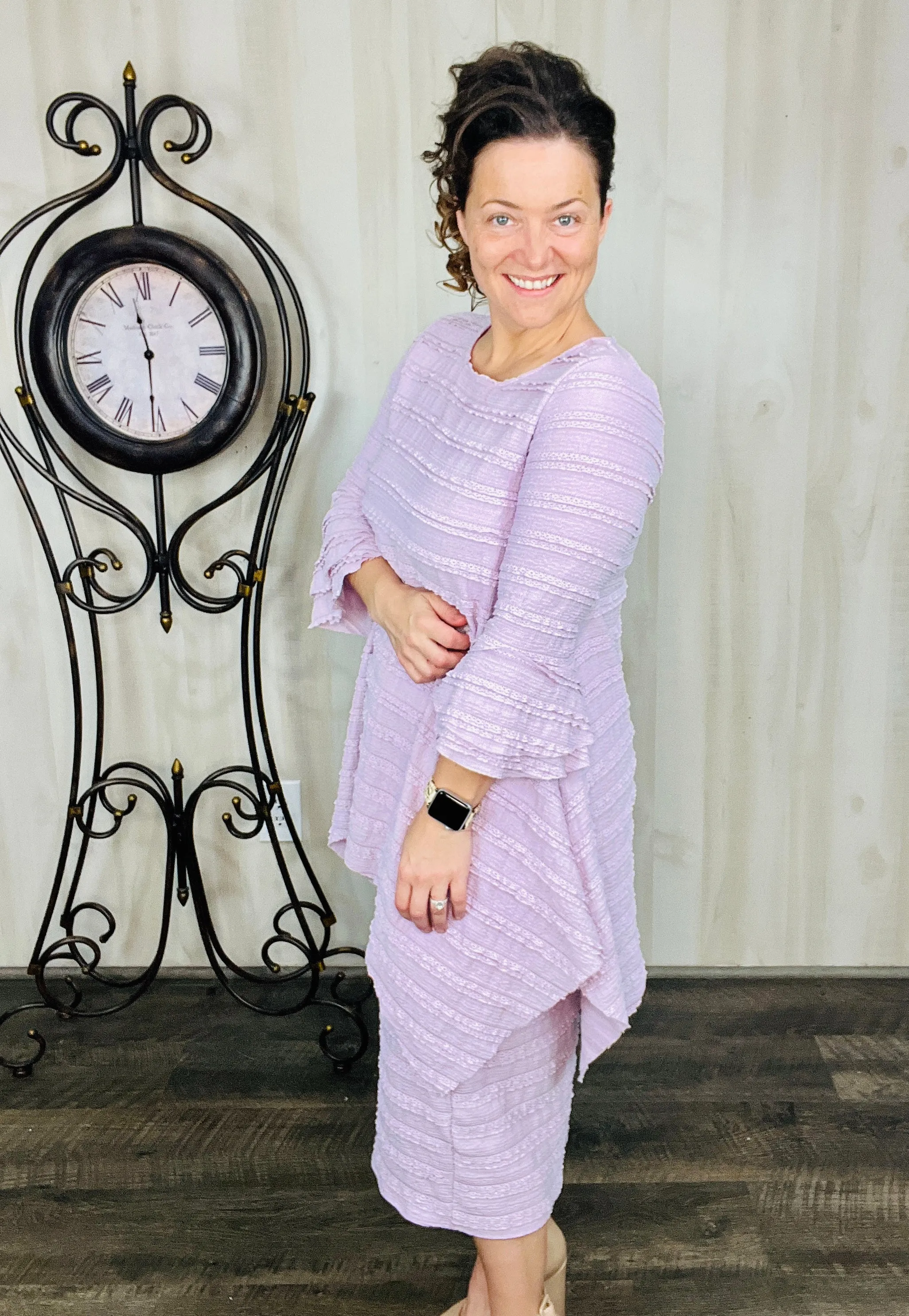 Feminine & Lace Tunic- Lavender