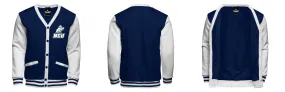 Fleece Varsity Cardigan With No Lining