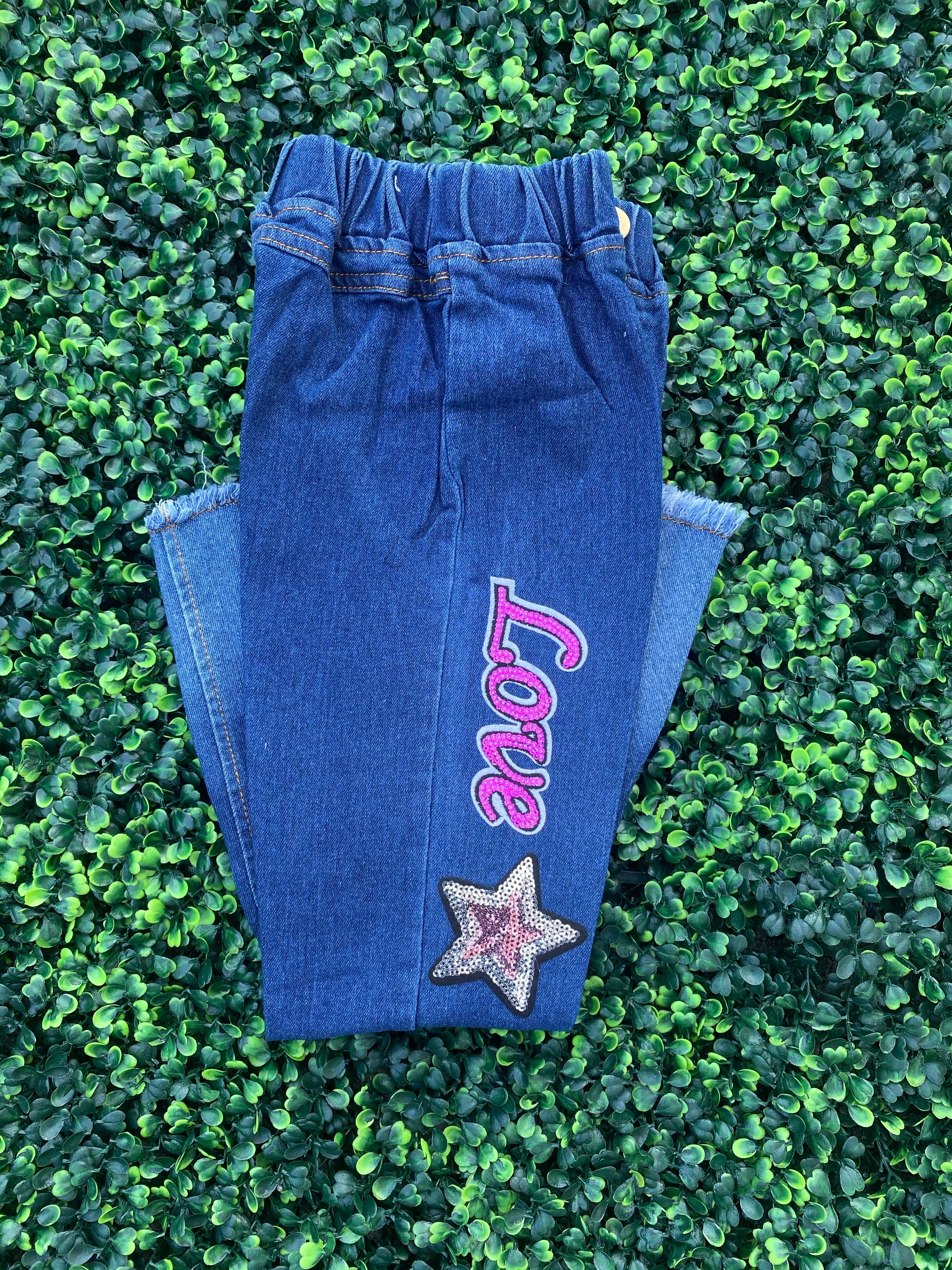 GIRLS DENIM SKINNY FLARE LEG JEANS PANTS