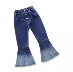 GIRLS DENIM SKINNY FLARE LEG JEANS PANTS