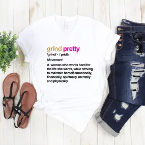 Grind Pretty Definition V Neck Tee - white