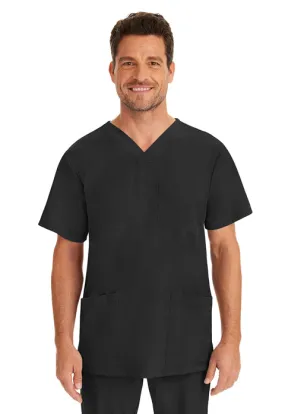 HH Works by Healing Hands Men's Matthew V-Neck Solid Scrub Top 2590