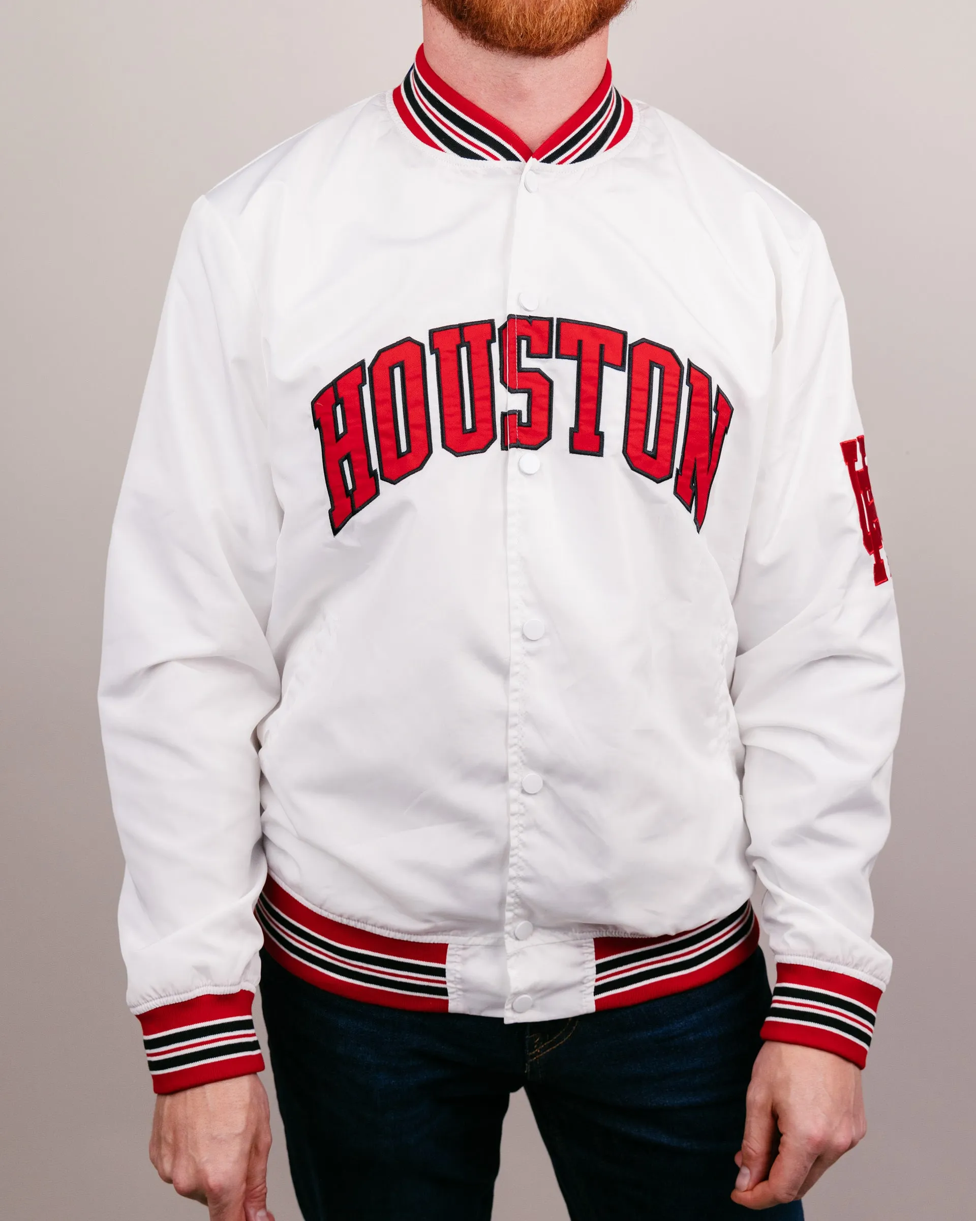 Houston Cougars White Varsity Jacket