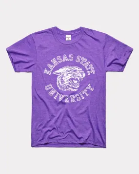 K-State Retro Wildcat Vintage Purple T-Shirt