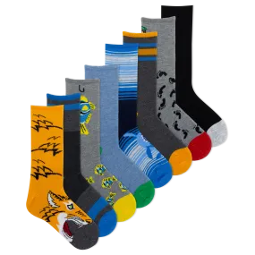 K.Bell Kid's Animals Crew Sock 8 Pack