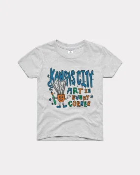 Kids Kansas City Art in Every Corner Ash T-Shirt