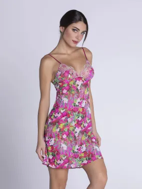 Lise Charmel-Flight of Flowers Nightie - Envolee Fuchsia