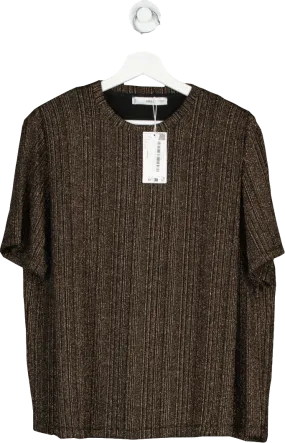 MANGO Metallic Lurex Knitted T Shirt BNWT UK L