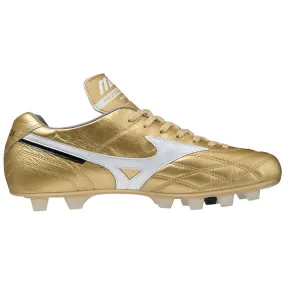 Mizuno Morelia Ul Japan Lace-Up Gold Smooth Leather Mens Football Boots P1GA2111_50