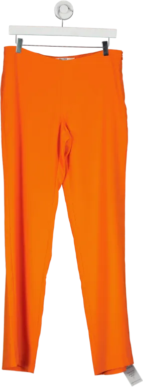 NA-KD Orange Recycled Printed Tailored Suit Pants W36