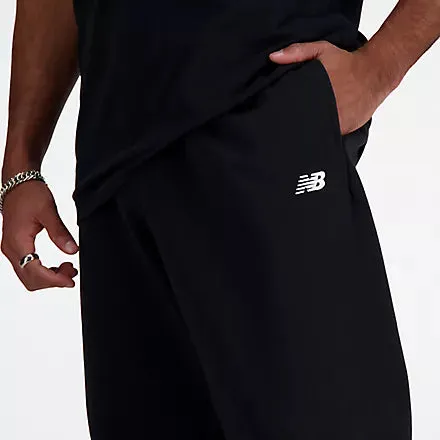 NEW BALANCE MEN'S FLEECE BLACK TRACKPANTS