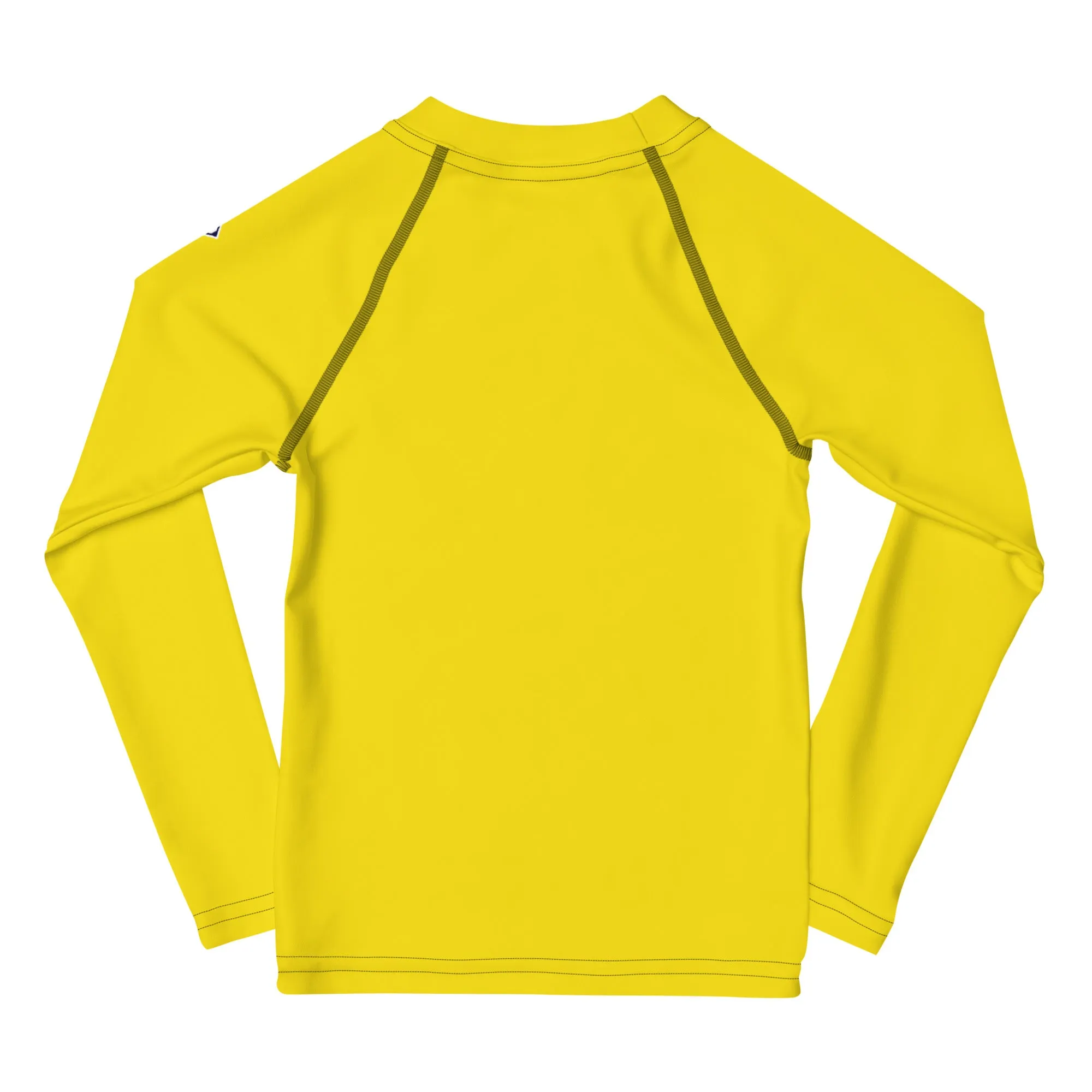 Outdoor Maverick: Kid's Solid Color Long Sleeve Rash Guards - Golden Sun