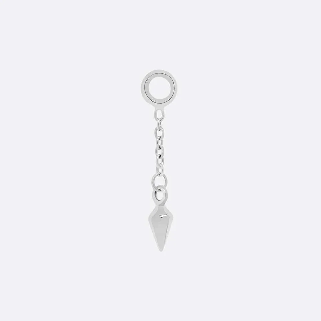 Pendulum Chain Charm - 14K WHITE