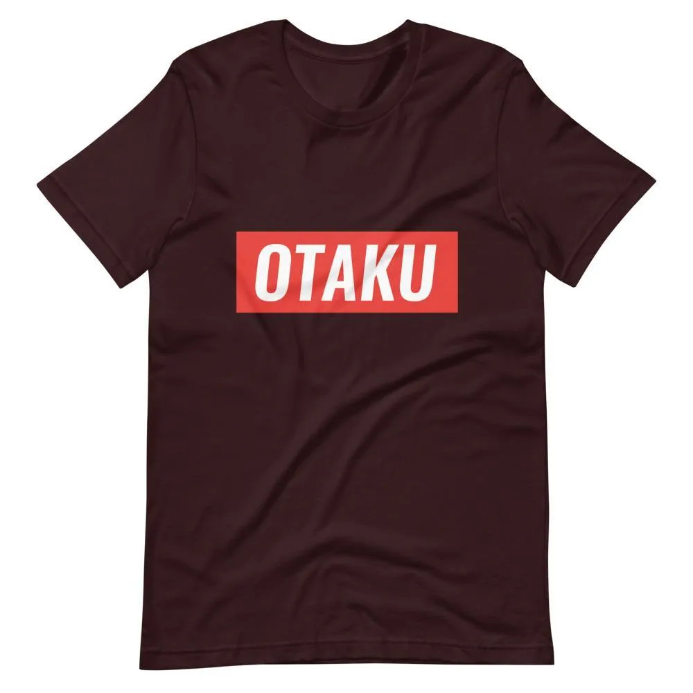 "Otaku" Red Stripe Short-Sleeve Unisex T-Shirt