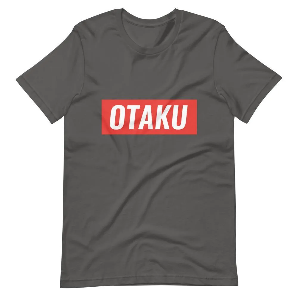 "Otaku" Red Stripe Short-Sleeve Unisex T-Shirt