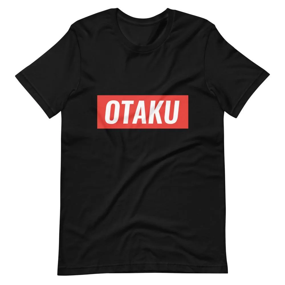 "Otaku" Red Stripe Short-Sleeve Unisex T-Shirt