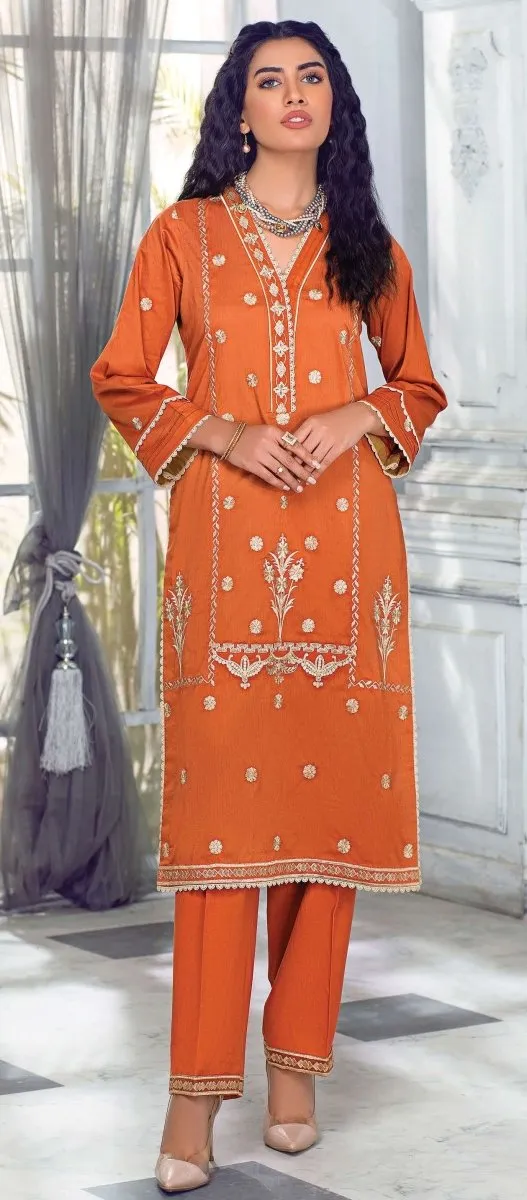 Rang Rasiya Lawn Orange Zest