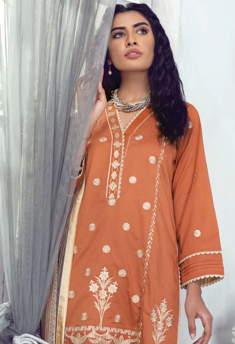 Rang Rasiya Lawn Orange Zest