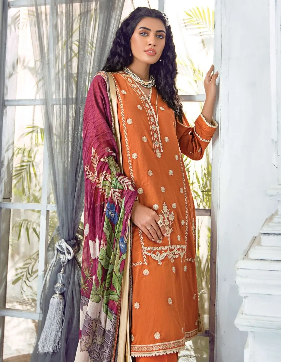 Rang Rasiya Lawn Orange Zest