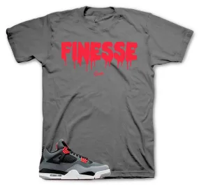 Retro 4 Infrared Shirt - Finesse - Black