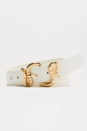 Riptide Rattlesnake Belt - White